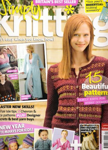Winter Berries cover, Simply Knitting 23, 2007